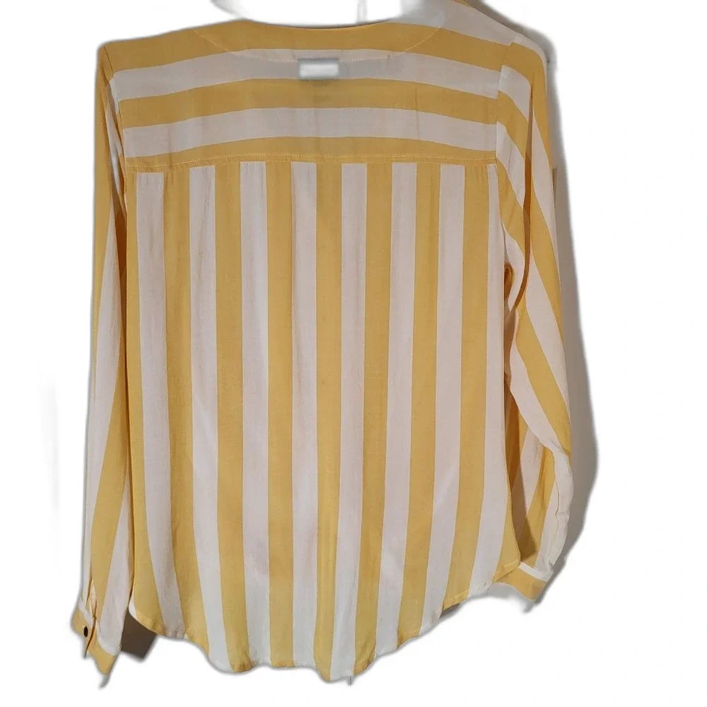 NEW Striped Wrap Blouse by ana Size Med